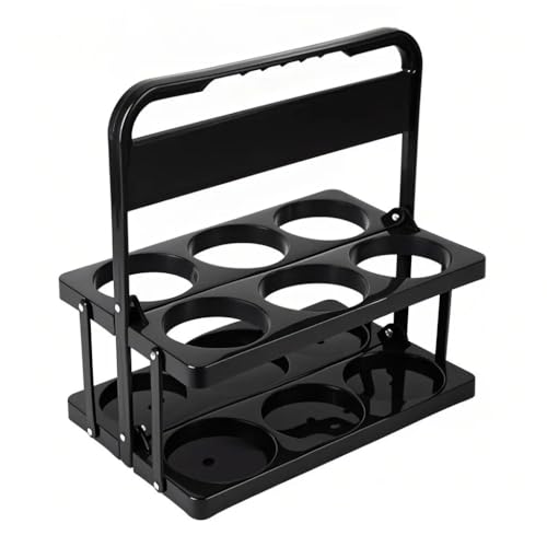 Bodaon Black Portable Foldable Drink Holder for Car, GrubHub/Eats Doordash Accessory, Reusable 6 Cup Drink Carrier with